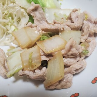 豚肉と白菜のめんつゆ炒め